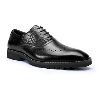 Men's Vintage Brogue Oxford Dress Shoes Lace Up Business Casual Footwear
