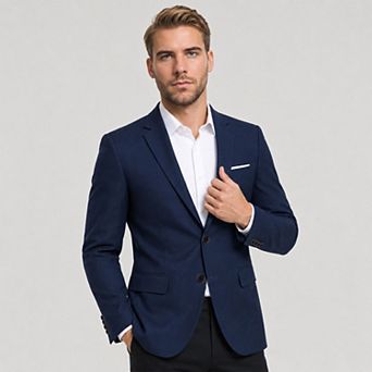 Men's Suit Blazer Two-Button Modern Fit Dress Jacket Business Sport Coat