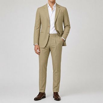 Men's 2 pc Suit Set Linen Blend Modern Fit 2-Button Blazer & Pants