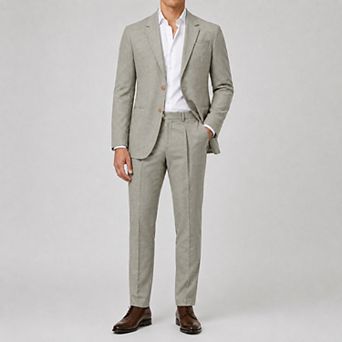 Men's 2 pc Suit Set Linen Blend Modern Fit 2-Button Blazer & Pants