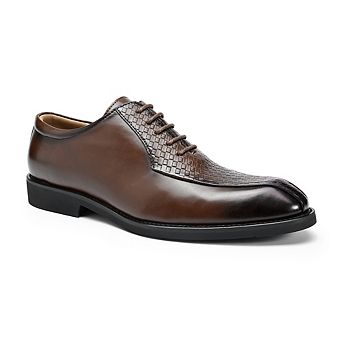 Men's Dress Shoes Burnished Finish Retro Business Oxford Shoes