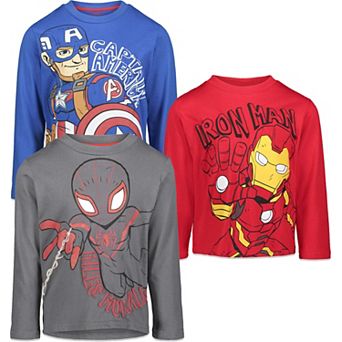 Marvel Avengers 3-Pack Long Sleeve T-Shirts