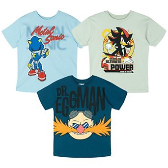 SEGA Sonic the Hedgehog 3-Pack Short Sleeve T-Shirts