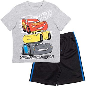 Disney Cars Lightning McQueen Racing 2 pc T-Shirt and Shorts Set