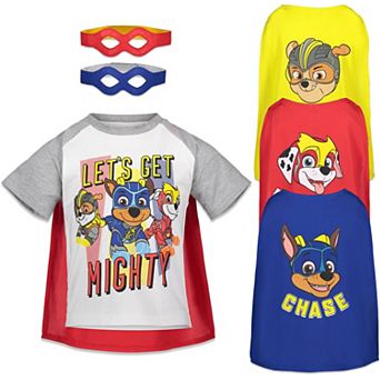 Nickelodeon Paw Patrol Cosplay T-Shirt Cape and Mask Set