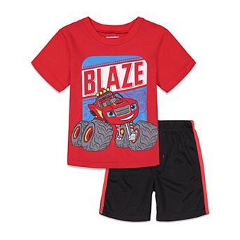 Nickelodeon Blaze and the Monster Machines Athletic 2 pc Tee and Shorts Set