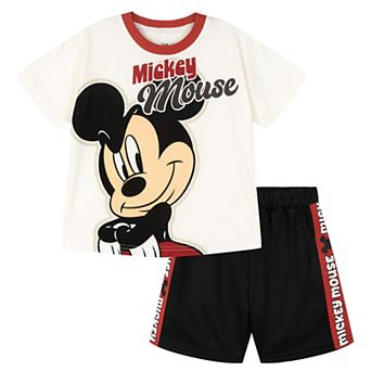 Disney's Mickey Mouse 2 pc Graphic Tee and Mesh Shorts Set