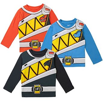Power Rangers Cosplay Long Sleeve T-Shirts 3-Pack