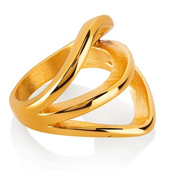 ELYA Women's Polished Free Form Split Band Ring