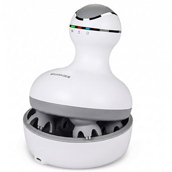 IPX7 Waterproof Electric Scalp Massager 4-Head Cordless Head Scratch