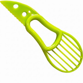 3-in-1 Eco-Friendly Plastic Avocado Slicer & Pitter Slicer Tool for Avocado, Kiwi & Dragonfruit