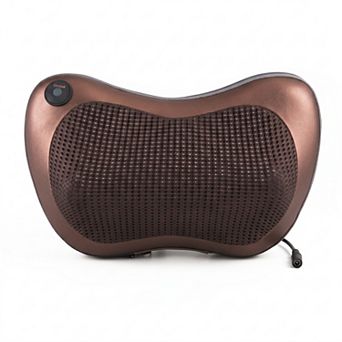 Back & Neck Massage Car Pillow with Heat & Ergonomic Straps