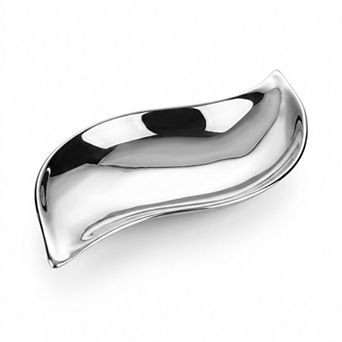 Recycled Aluminum Wavy Bowl 8-Inch Modern Handcrafted Dip, Sauce & Serving Dish