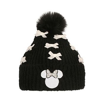 Women's Disney's Minnie Mouse Character Ears & Bow Appliques Cuff Beanie