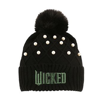 Women's Wicked Logo & Pearl Appliques Cuff Beanie