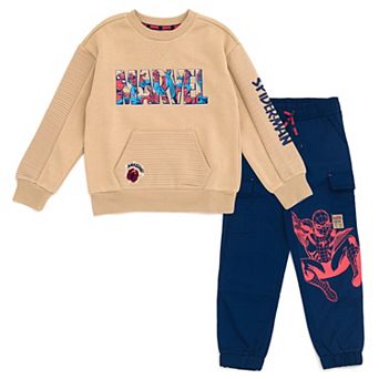 Marvel Spider-Man Fleece Sweatshirt and Twill Pants Set