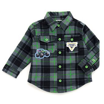 Monster Jam Grave Digger Button Front Shacket