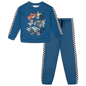 Monster Jam Fleece 2 pc Sweatshirt and Pants Set