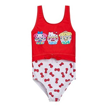 Hello Kitty Sleeveless One Piece Bathing Suit
