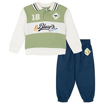 Bluey 2 pc Fleece Polo and Joggers Set