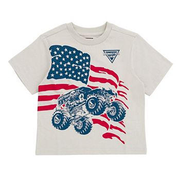Monster Jam Grave Digger Patriotic Short Sleeve T-Shirt