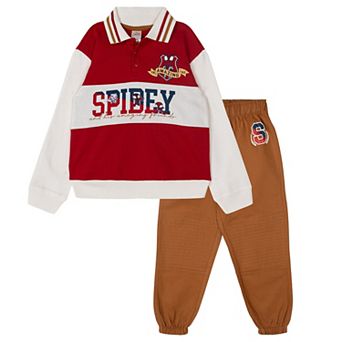 Marvel Spidey and His Amazing Friends Varsity 2 pc Polo and Pants Set