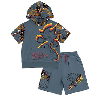 SEGA Sonic the Hedgehog 2 pc Hooded T-Shirt and Shorts Set