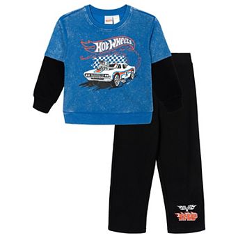 Hot Wheels Fleece 2 pc Sweatshirt and Pants Set