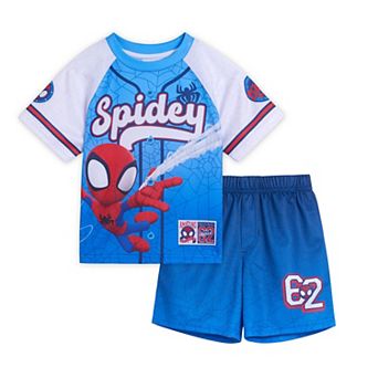 Marvel Spidey and His Amazing Friends 2 pc Athletic Tee and Shorts Set