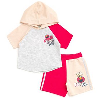Sesame Street 2 pc Hooded Tee and Shorts Set