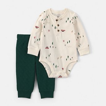 Baby Boy Carter's 2 pc Woodland Long-Sleeve Bodysuit & Pants Set
