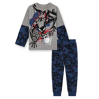 Marvel Spider-Man 2 pc Long Sleeve Tee and Joggers Set