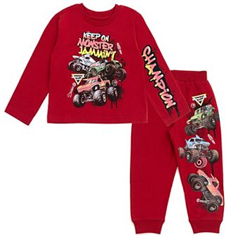 Monster Jam 2 pc Tee and Pants Set