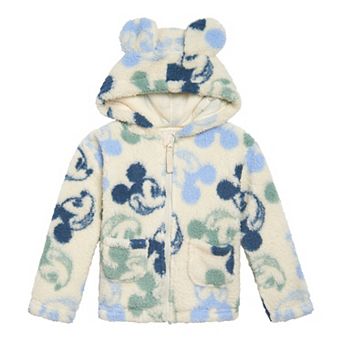 Disney Mickey Mouse Faux Shearling Fleece Zip-Up Hoodie
