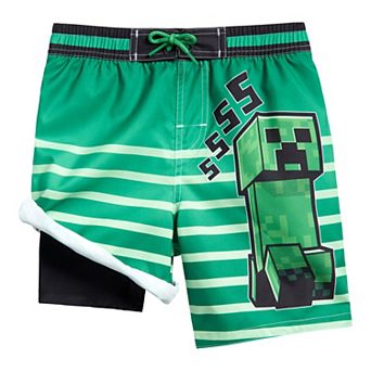 Minecraft Creeper Swimwear Swim Trunks