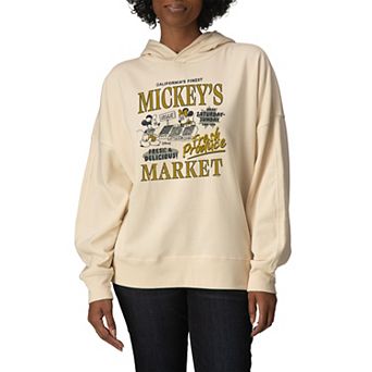 Women's Disney's Mickey's Fresh Produce Market Oversized Fleece Hoodie Sweatshirt