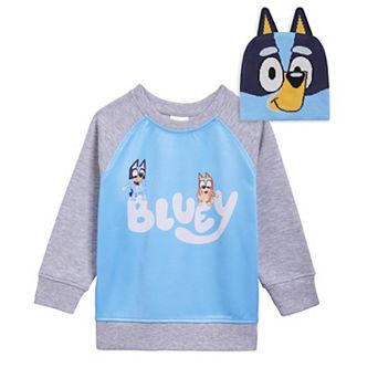 Bluey 2 pc Fleece Sweatshirt and Hat Set
