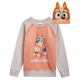 Bluey 2 pc Fleece Sweatshirt and Hat Set