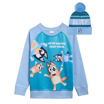 Bluey 2 pc Fleece Sweatshirt and Hat Set