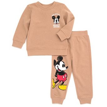 Disney Mickey Mouse Fleece 2 pc Sweatshirt and Pants Set