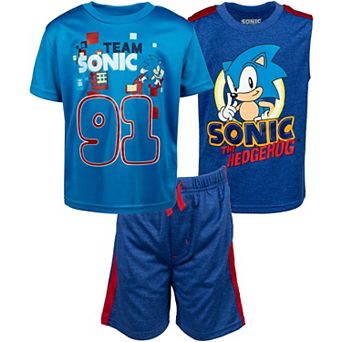 SEGA Sonic the Hedgehog Athletic T-Shirt Tank and Shorts Set