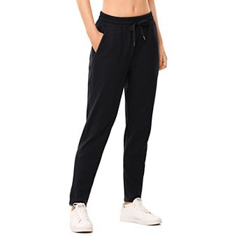 Womens Sweatpants with Zipper Pockets Ankle Side Ruched Jogger Drawstring Sport Pants Athletic
