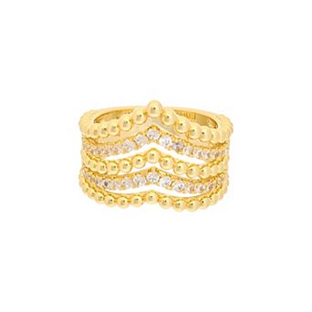 Juvell Cubic Zirconia Multi-Row Ring
