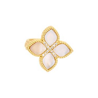Juvell Mother-of-Pearl Clover Ring