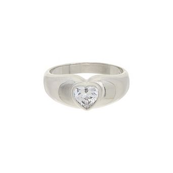 Juvell Heart-Shaped Cubic Zirconia Signet Ring