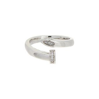 Juvell Cubic Zirconia Bypass Ring