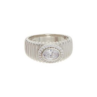 Juvell Cubic Zirconia Reverse Tapered Ring