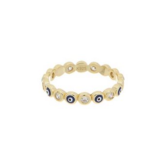 Juvell Cubic Zirconia Evil Eye Ring