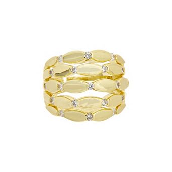 Juvell Cubic Zirconia Multi-Row Ring
