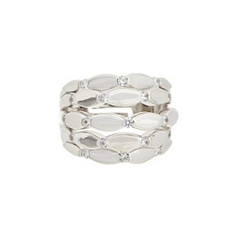 Juvell Cubic Zirconia Multi-Row Ring